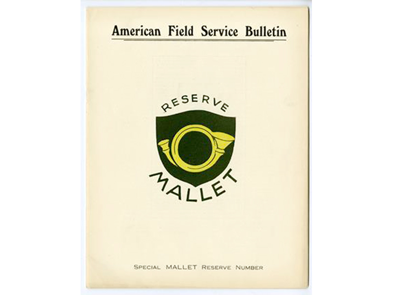 AFS Reserve Mallet special bulletin, copertina